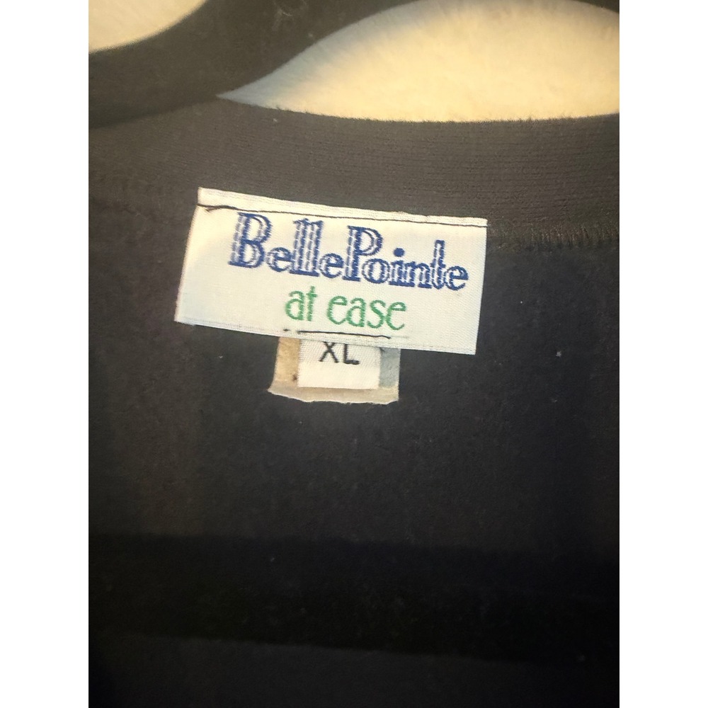 BellePointe‎ Vintage Gardening Embroidered Sweatshirt Vest Black XL Made in USA
